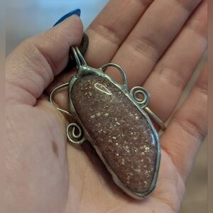 Elegant Sunstone & Pewter Adjustable Necklace